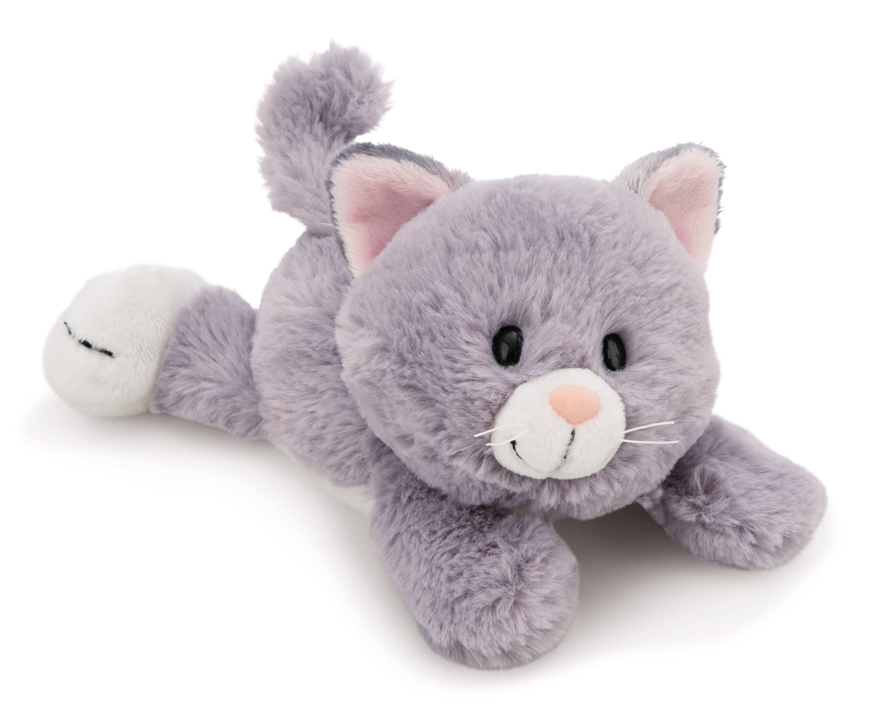 NICI Kuscheltier Katze grau liegend 20cm GREEN