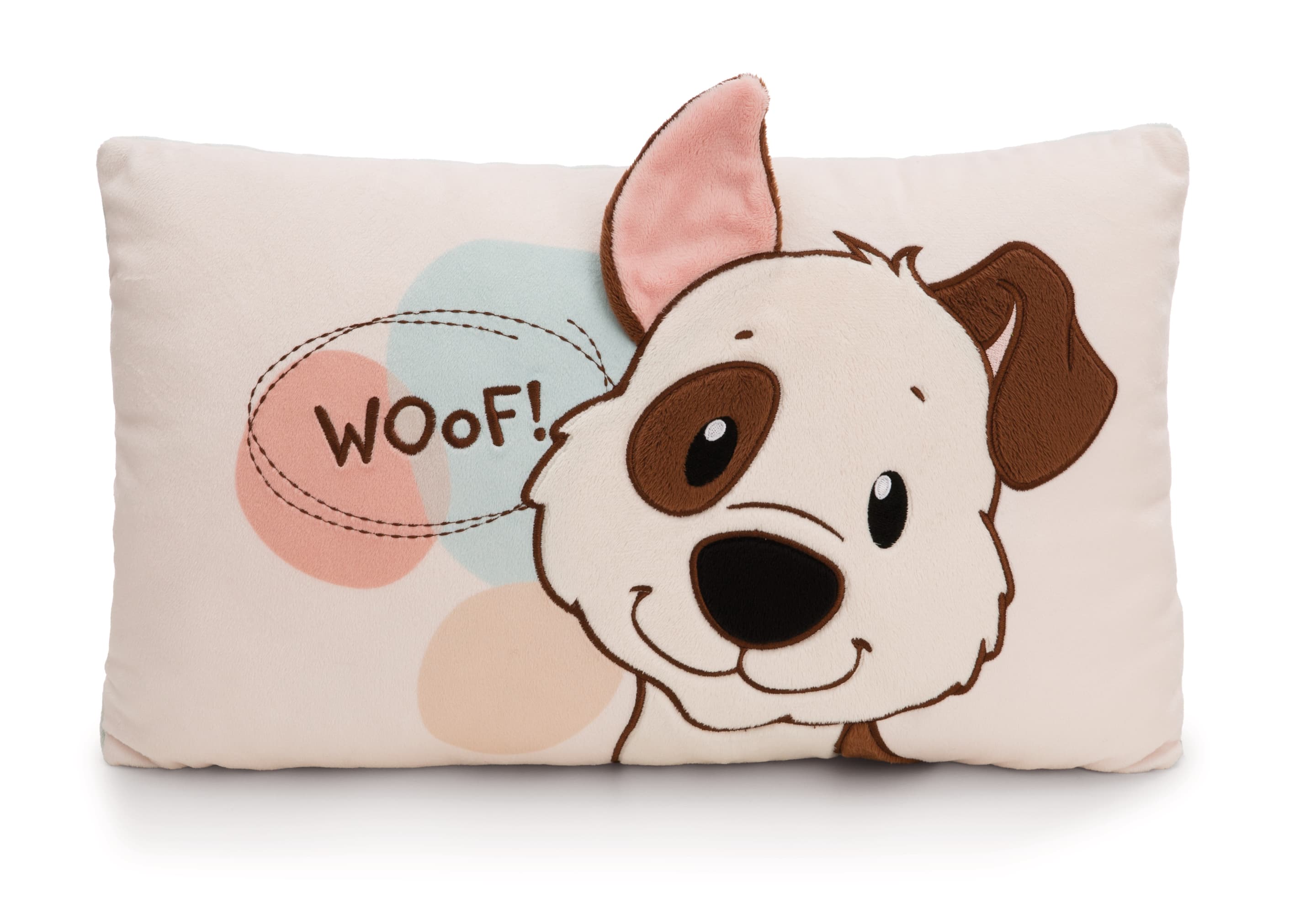 NICI Kissen Hund weiß rechteckig 43x25cm  GREEN