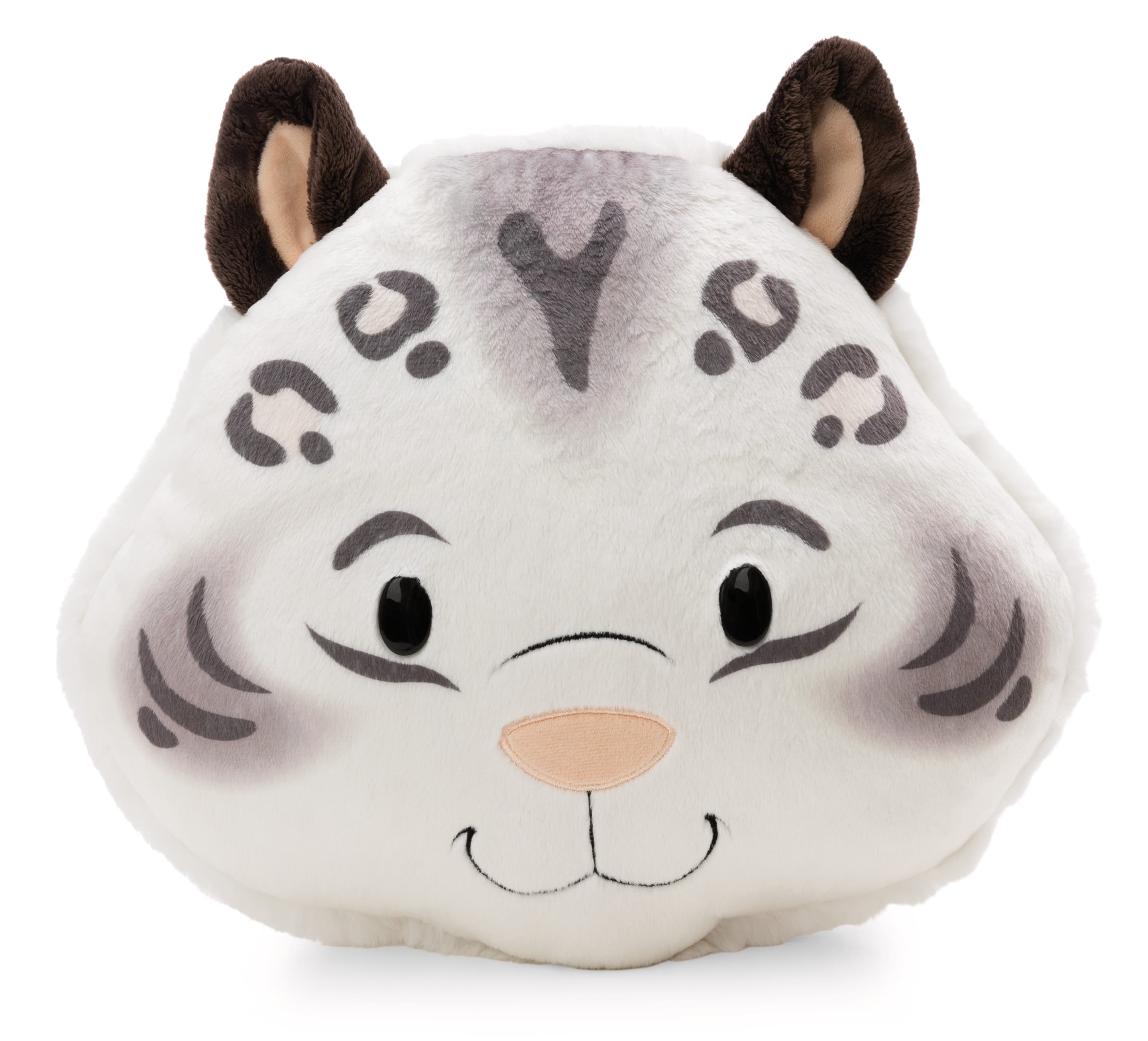 NICI Kissen Schneeleopard Eleni Snowbell 35x30cm rund GREEN