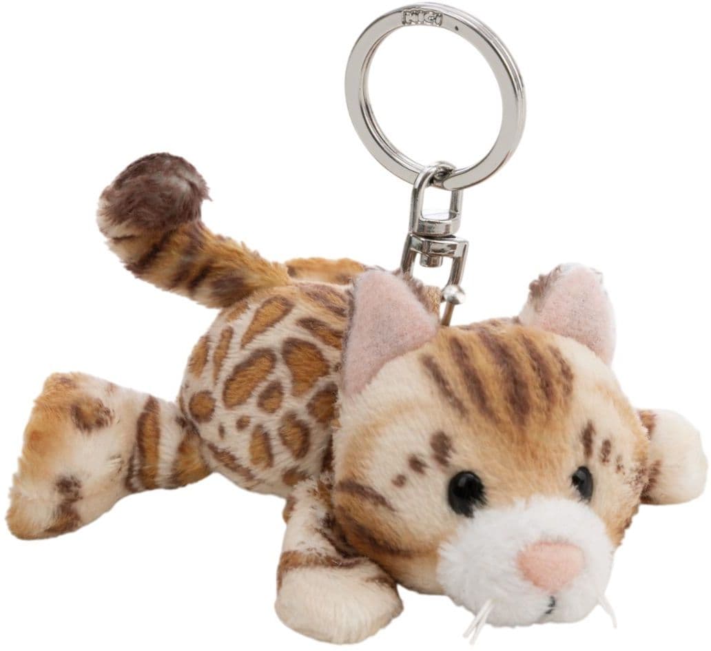 NICI Schlüsselanhänger Katze Bengal liegend 10cm