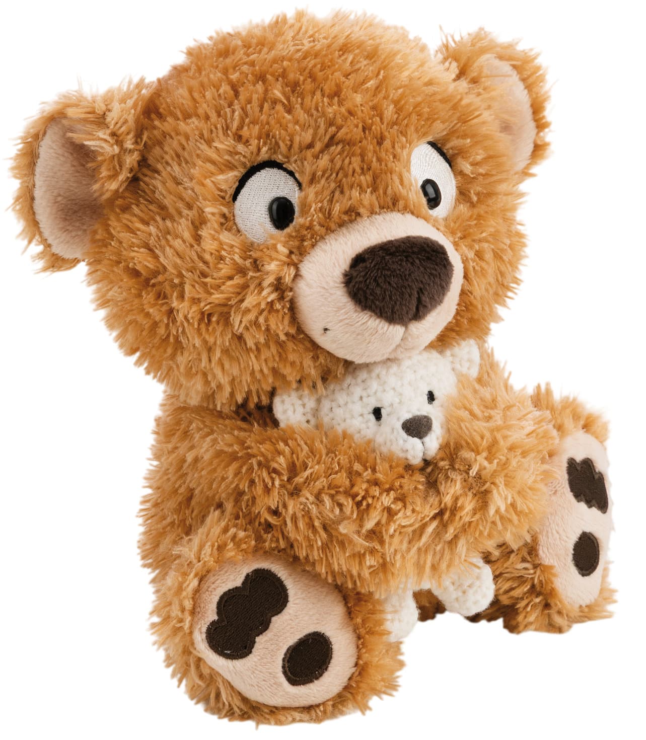 NICI Kuscheltier Bär Capiccino mit Teddy schlenkernd 25cm