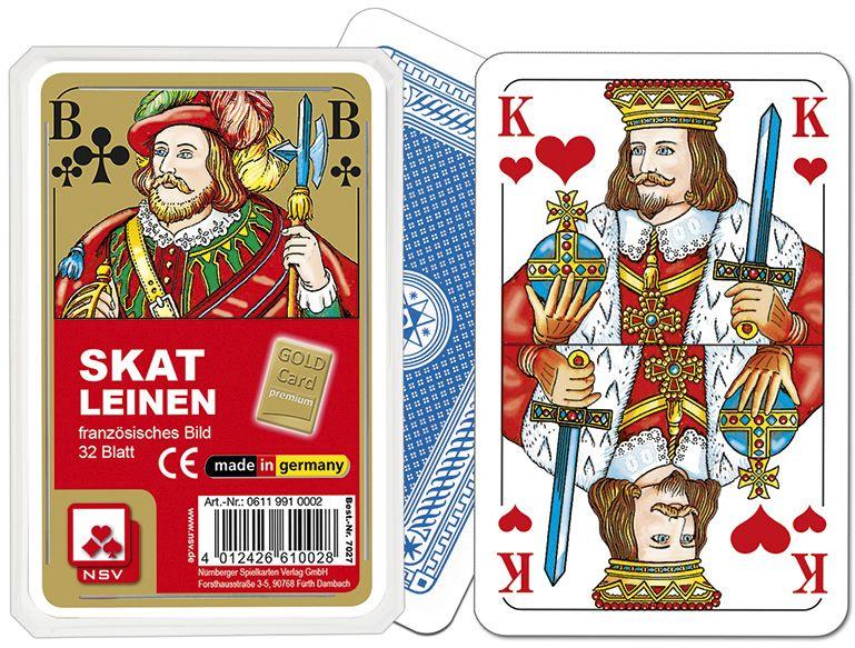 Produktbild Nürnberger Spielkarten - Skat Premium Leinen, französisches Bild im Klarsichtetui 4 von 4