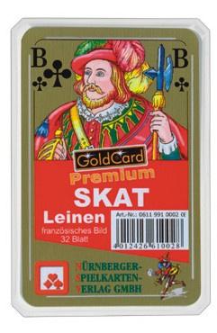 Nürnberger Spielkarten - Skat Premium Leinen, französisches Bild im Klarsichtetui