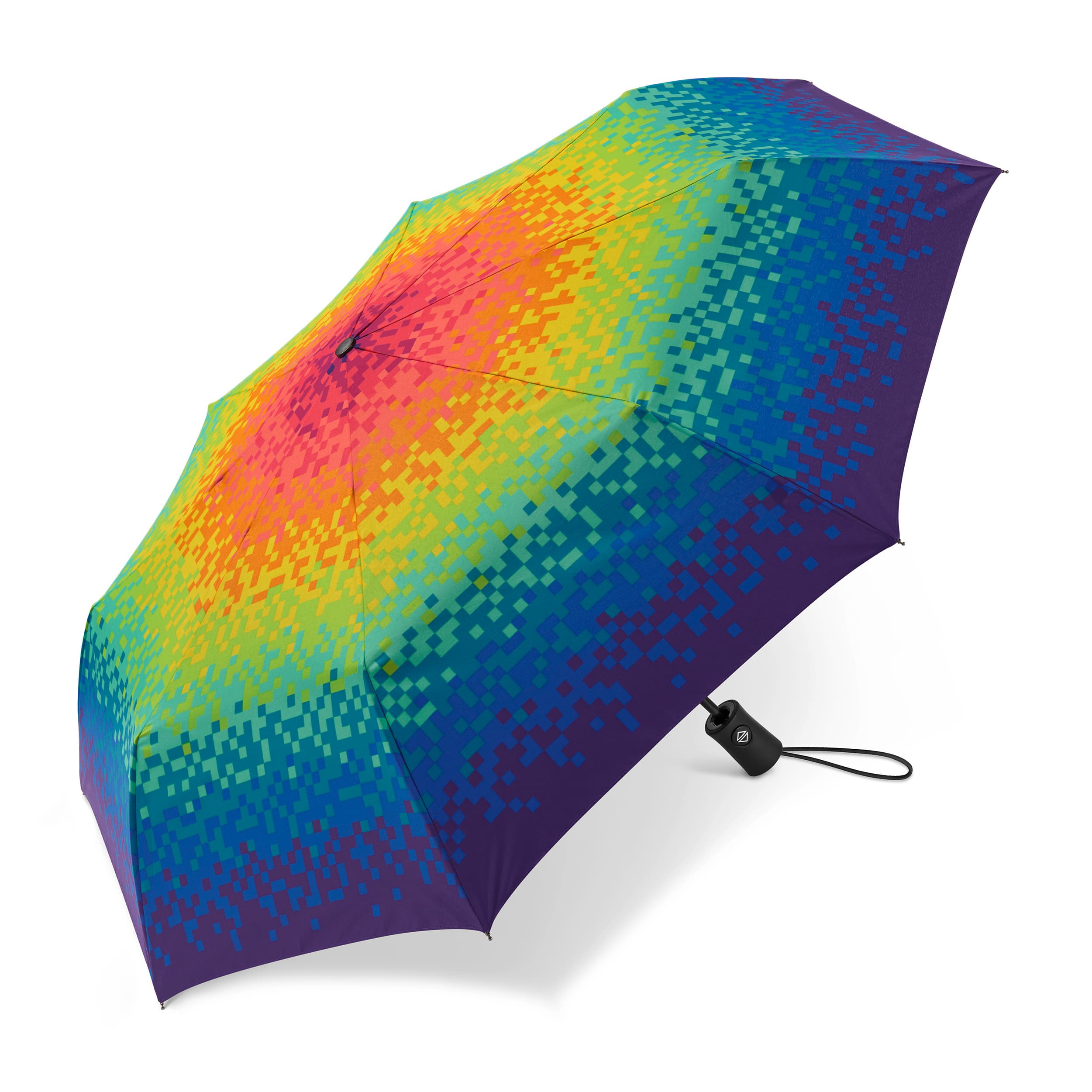 Produktbild happy rain Taschenschirm Essentials Up & Down Pixel Rainbow 2 von 4