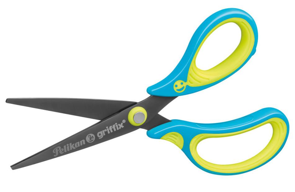 Produktbild Pelikan griffix Schulschere Neon Fresh Blue spitz für Rechtshänder 2 von 2