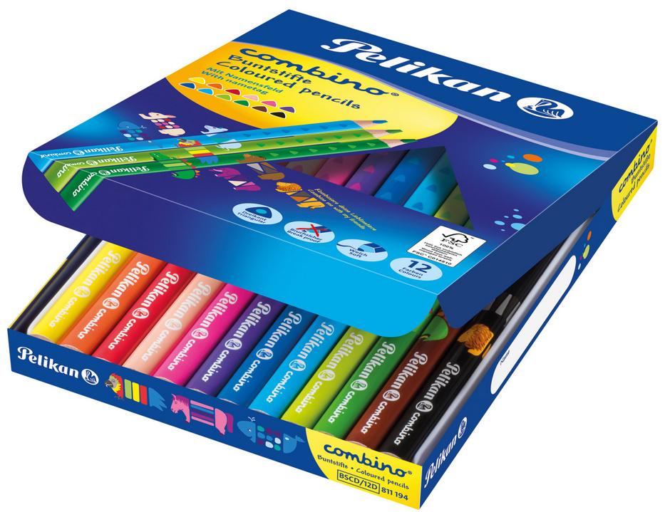 Produktbild Pelikan Buntstifte Combino dick und dreieckig 12er Karton 3 von 3