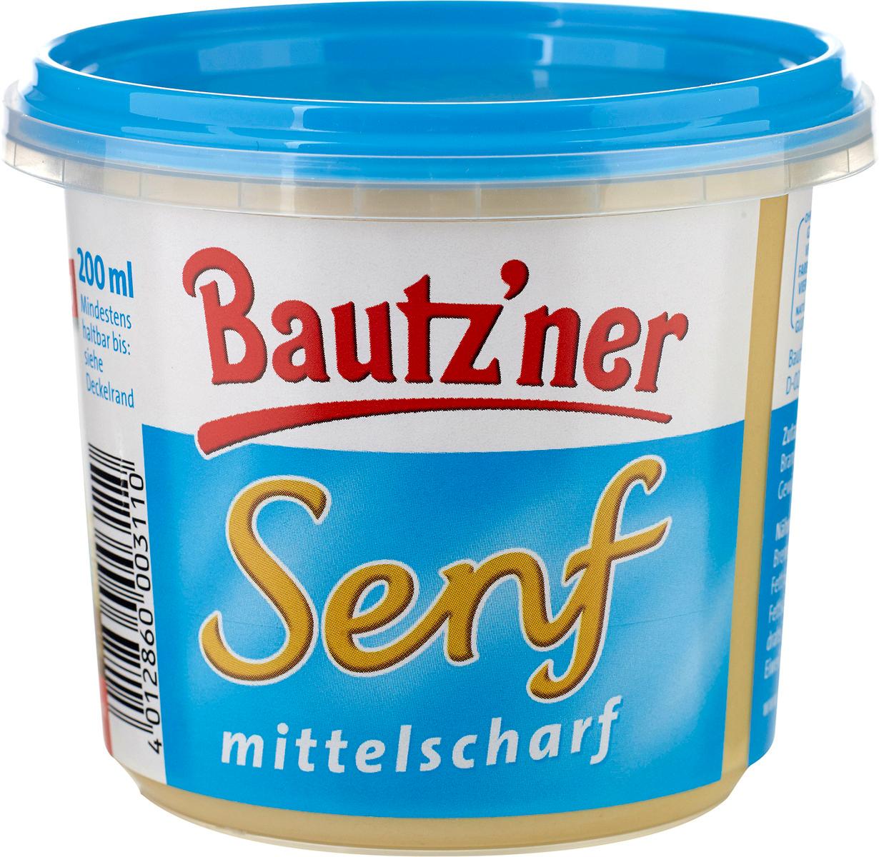 Bautzner Senf mittelscharf im Becher