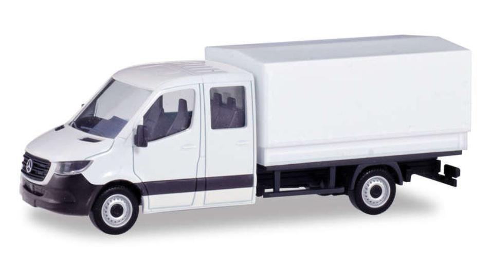 Herpa 013499 - Herpa Minikit: Mercedes-Benz Sprinter neue Doppelkabine mit Pritsche