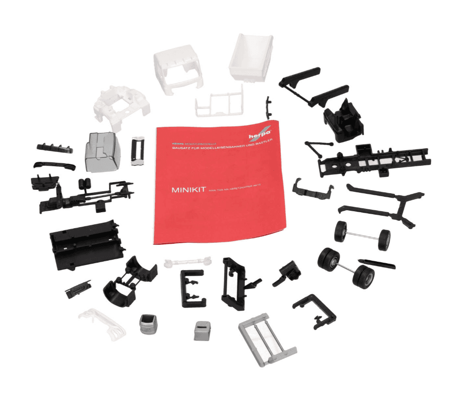 Produktbild Herpa 013987 1:87 MiniKit: MAN TGS NN Absetzkipper AK12, weiß 2 von 3