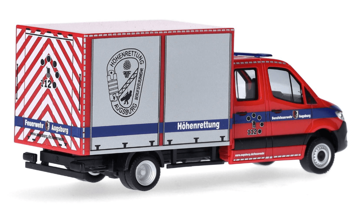 Produktbild Herpa 097017 1:87 Mercedes-Benz Sprinter '18 Kasten "Feuerwehr Augsburg" (Bayern/Augsburg) 3 von 3