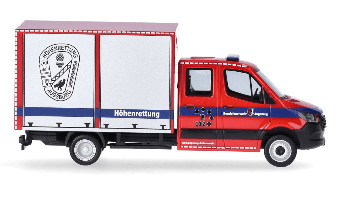 Produktbild Herpa 097017 1:87 Mercedes-Benz Sprinter '18 Kasten "Feuerwehr Augsburg" (Bayern/Augsburg) 2 von 3