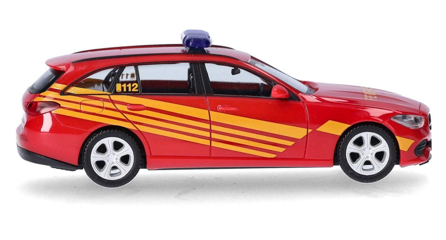 Produktbild Herpa 097833 1:87 Mercedes-Benz C-Klasse T-Modell Kommandowagen"Feuerwehr" 2 von 5