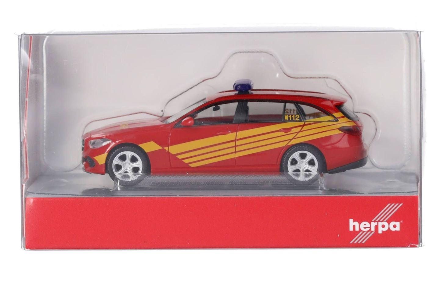 Produktbild Herpa 097833 1:87 Mercedes-Benz C-Klasse T-Modell Kommandowagen"Feuerwehr" 3 von 5