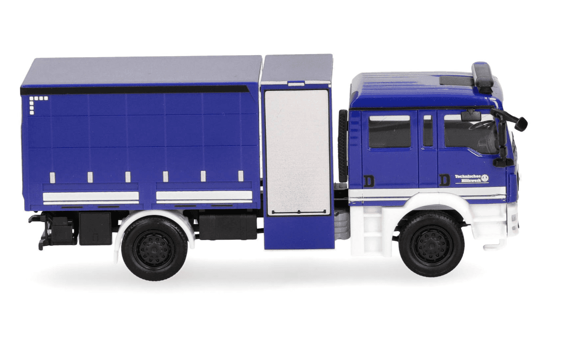 Produktbild Herpa 098175 1:87 MAN TGM Mehrzweckgerätefahrzeug Plane "THW" 4 von 5