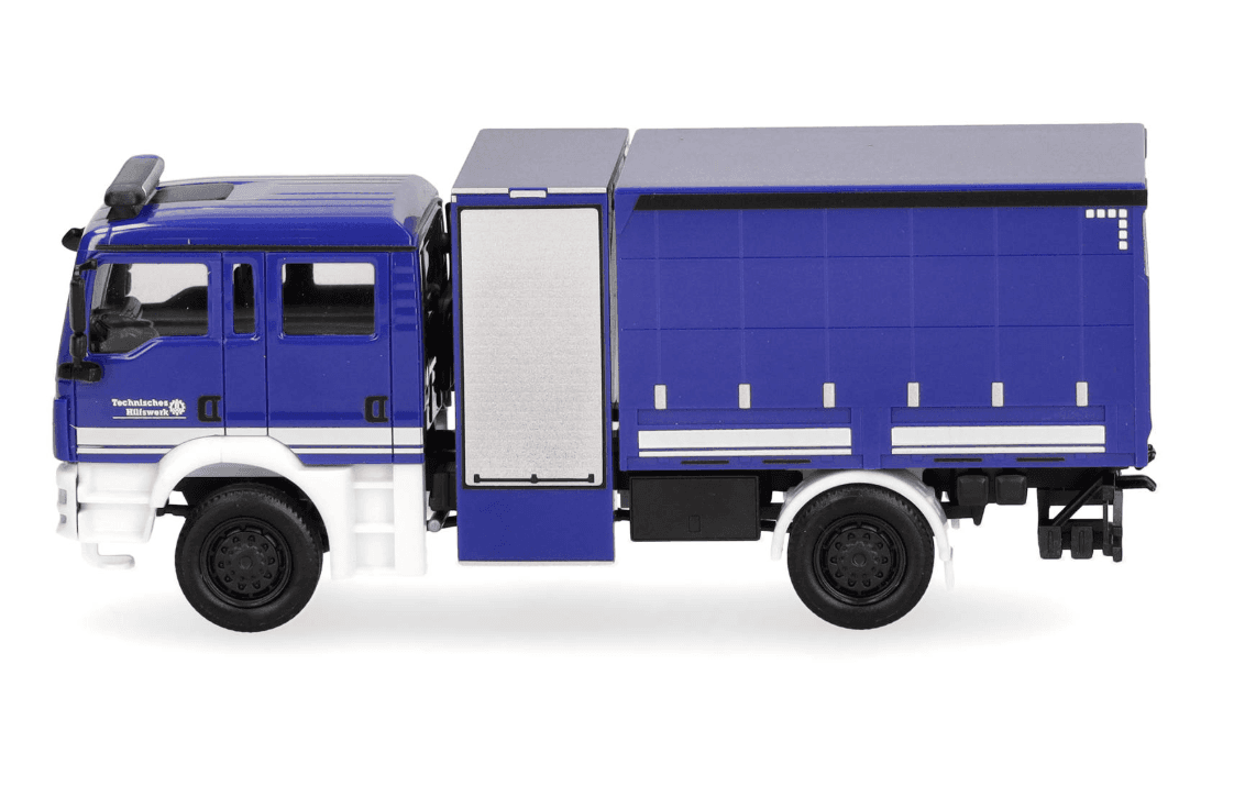 Produktbild Herpa 098175 1:87 MAN TGM Mehrzweckgerätefahrzeug Plane "THW" 3 von 5
