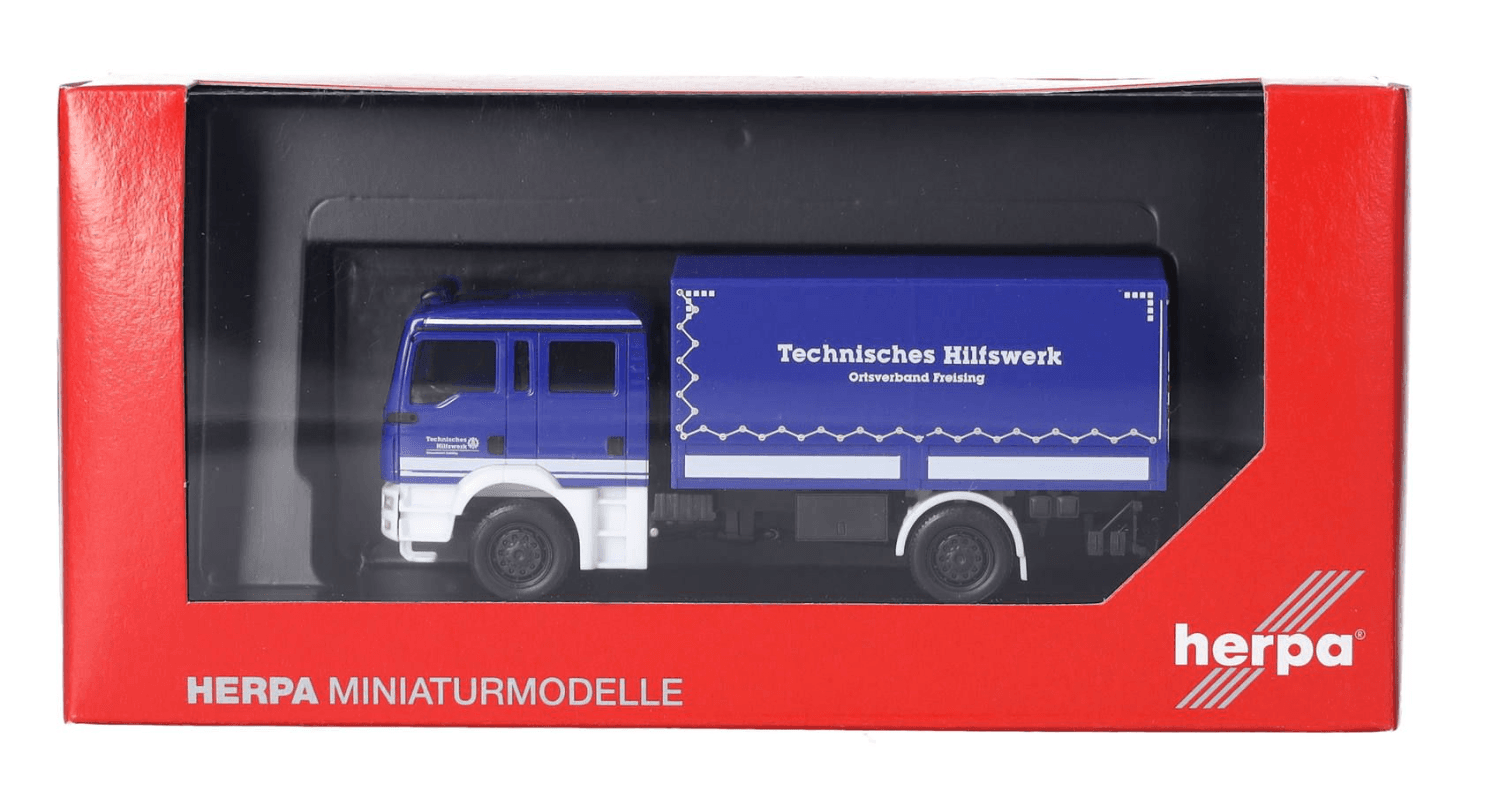 Produktbild Herpa 098311 1:87 MAN TGM Mehrzweckkraftwagen (MzKW) "THW Freising" (Bayern/Freising) 2 von 4