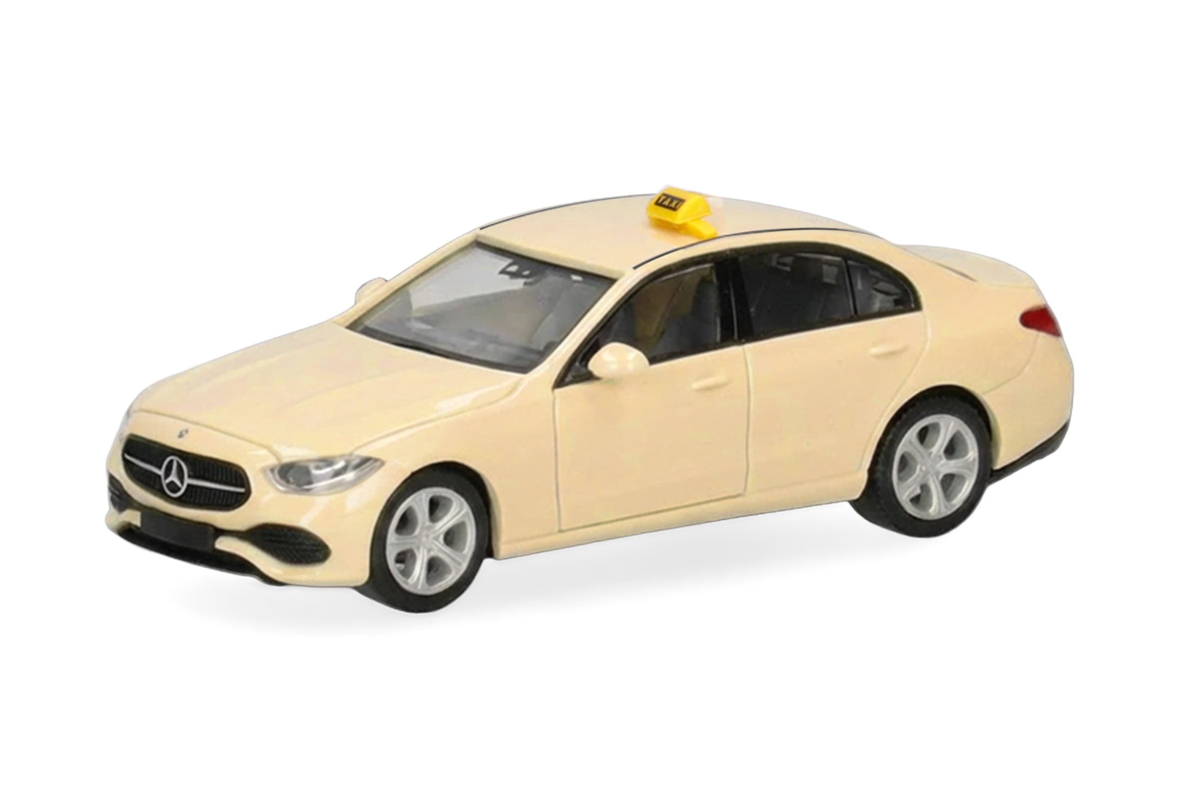 Herpa Mercedes-Benz C-Klasse Limousine Taxi hellelfenbein 1:87