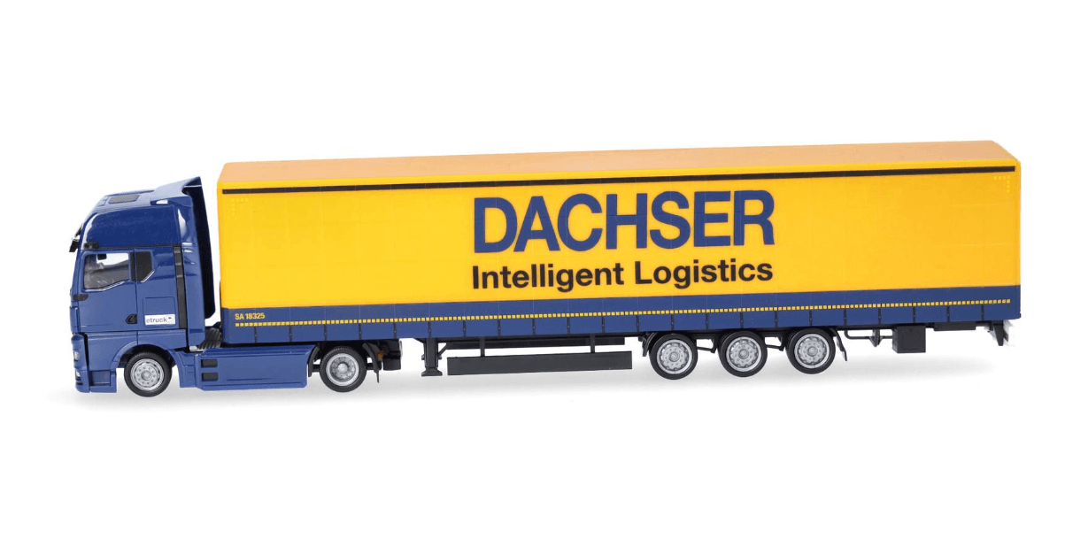 Produktbild Herpa 318143 1:87 MAN eTGX GX 15 Meter Lowliner-Sattelzug "Dachser Intelligent Logistics" 3 von 5