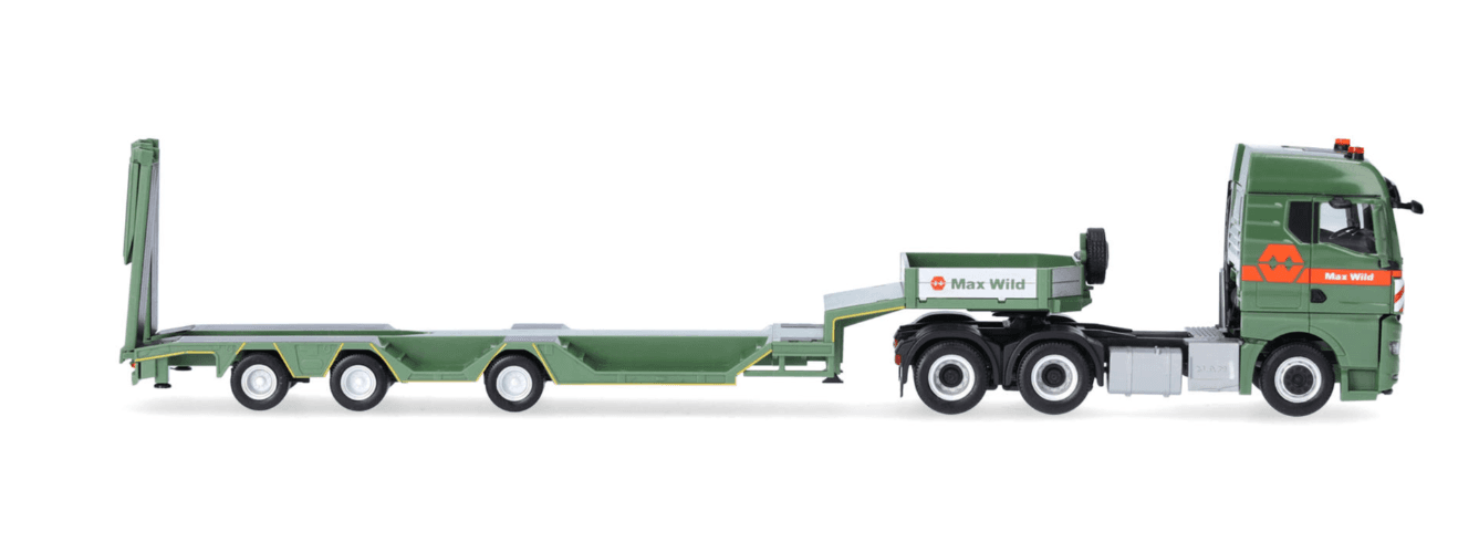 Produktbild Herpa 318273 1:87 MAN TGX GM Allrounder Tiefladesattelzug "Max Wild" 4 von 5