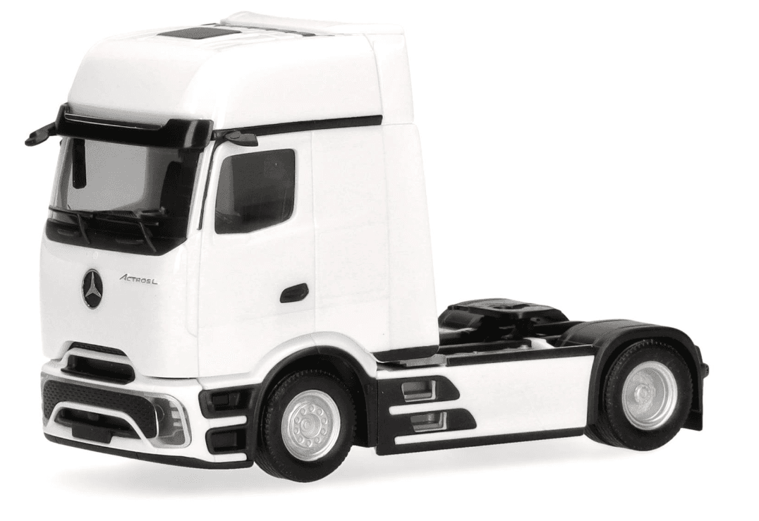Herpa 318365 1:87 Mercedes-Benz Actros L ProCabin Gigaspace Zugmaschine, weiß
