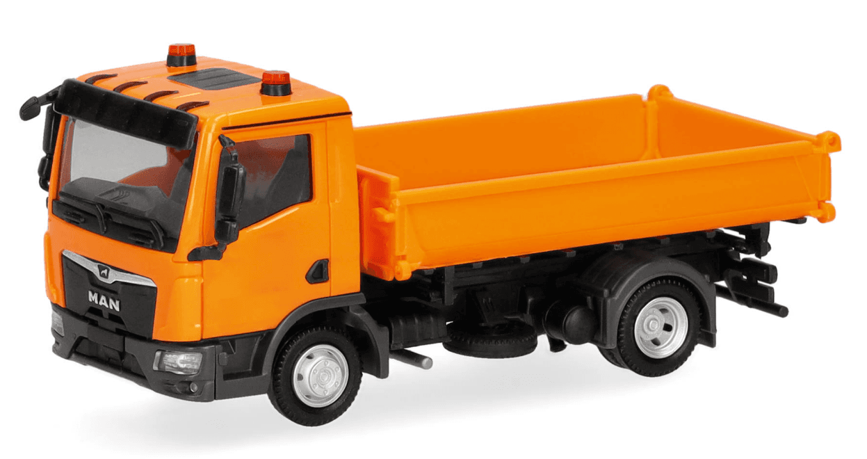Herpa 322065 MAN TGL Dreiseitenkipper kommunalorange 1:87