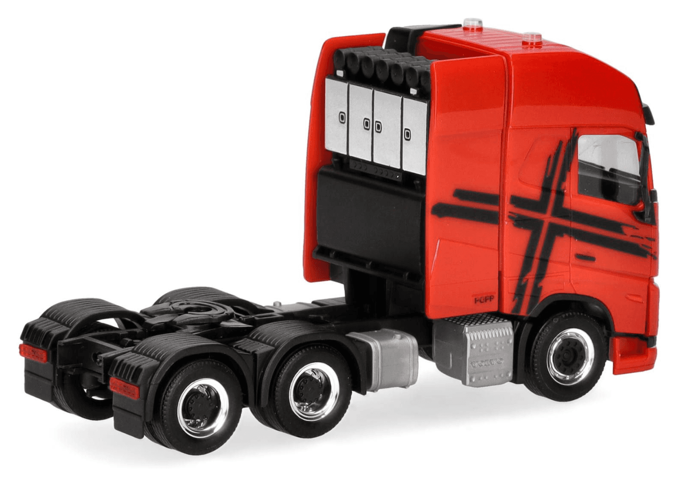 Produktbild Herpa 318624-002 1:87 Volvo FH 16 GL XL 2020 Zugmaschine mit Schwerlastturm 3achs, rot-schwarz 5 von 5