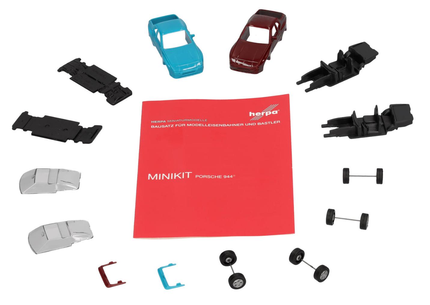 Produktbild Herpa 012768-004 1:87 Herpa MiniKit: Porsche 944, blau/rot 4 von 4