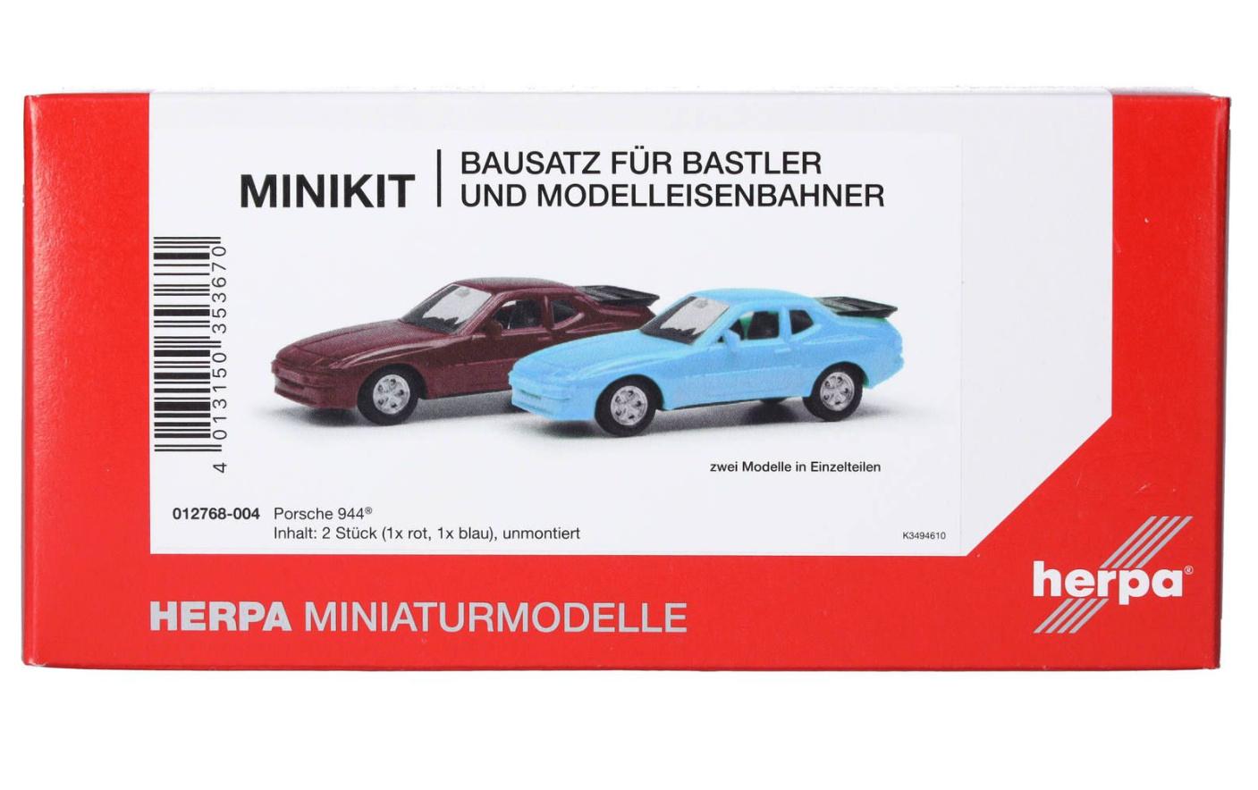 Produktbild Herpa 012768-004 1:87 Herpa MiniKit: Porsche 944, blau/rot 3 von 4