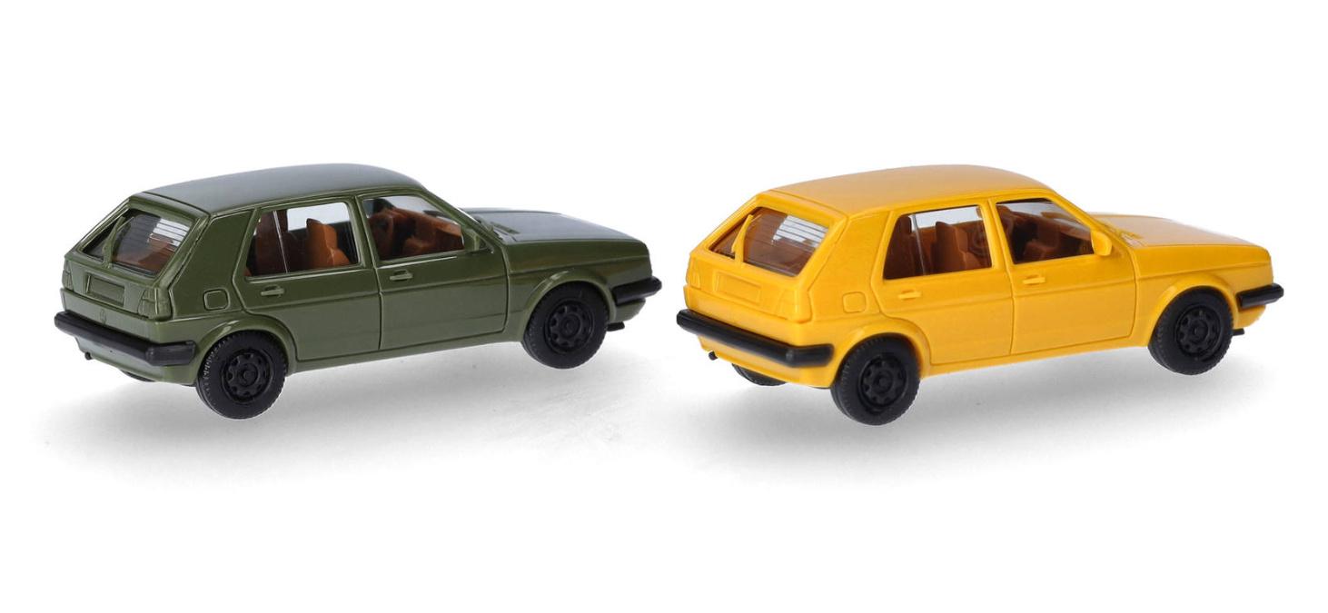 Produktbild Herpa 012195-010 1:87 Herpa MiniKit: Volkswagen (VW) Golf II 4-türig, olivgrün/ginstergelb 2 von 4