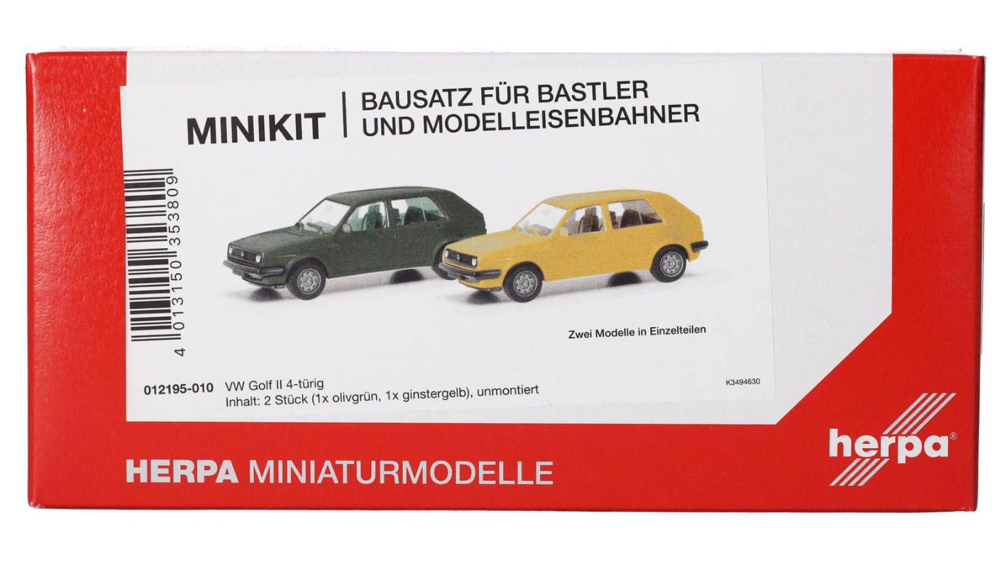 Produktbild Herpa 012195-010 1:87 Herpa MiniKit: Volkswagen (VW) Golf II 4-türig, olivgrün/ginstergelb 4 von 4