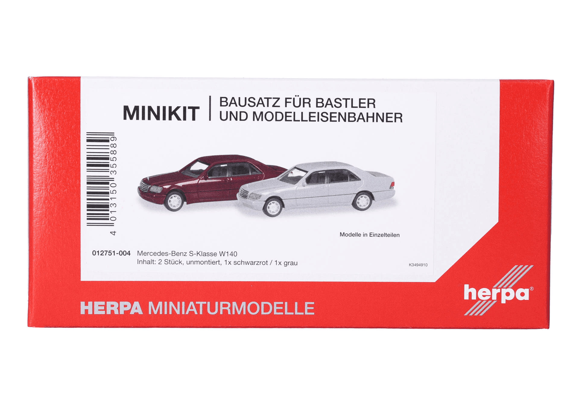 Herpa 012751-004 MiniKit Mercedes-Benz S-Klasse W140 2 Stück 1:87