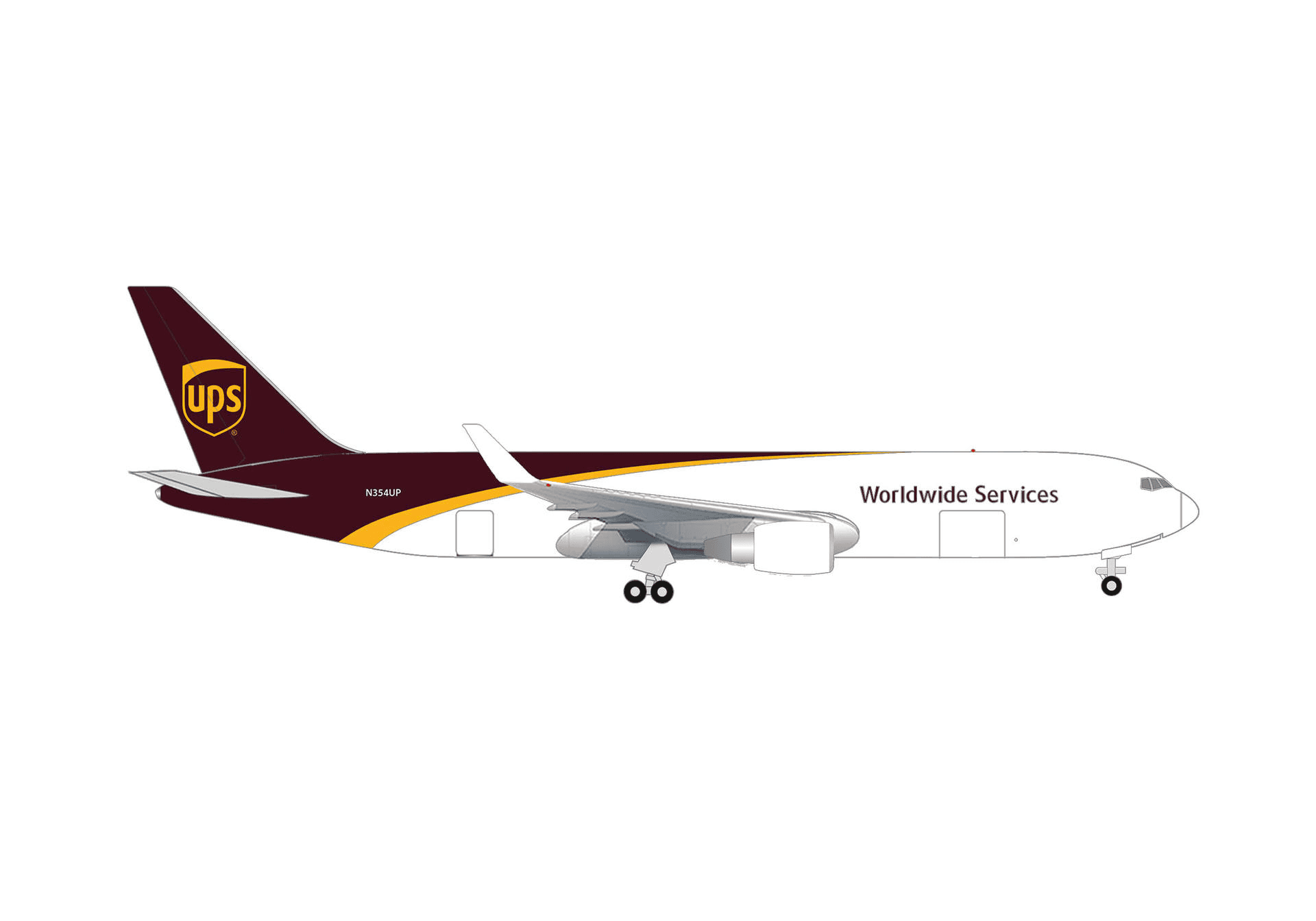Herpa Wings UPS Airlines Boeing 767-300F N354UP Flugzeugmodell 1:500