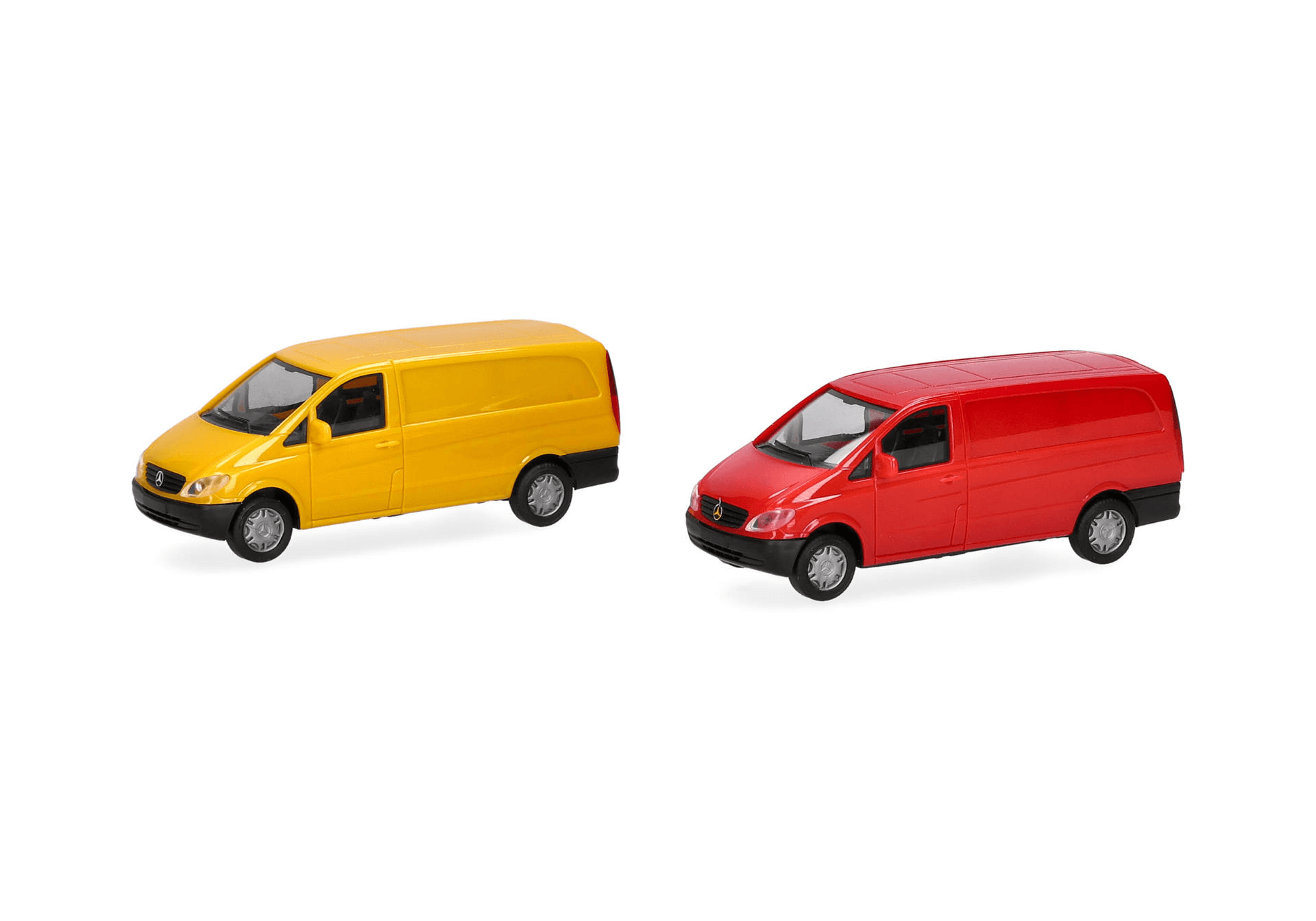 Herpa MiniKit Mercedes-Benz Vito Kasten 2002 gelb/rot 1:87
