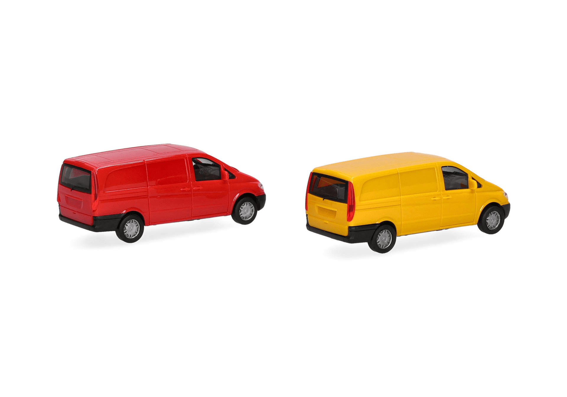 Herpa MiniKit Mercedes-Benz Vito Kasten 2002 gelb/rot 1:87