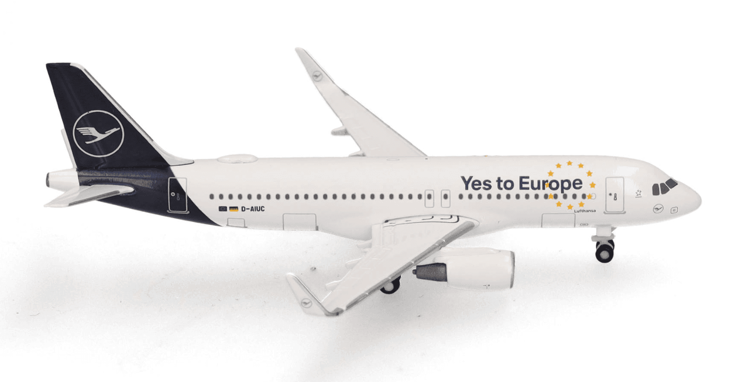Herpa 538176 1:500 Lufthansa Airbus A320 "Yes to Europe" - D-AIUC
