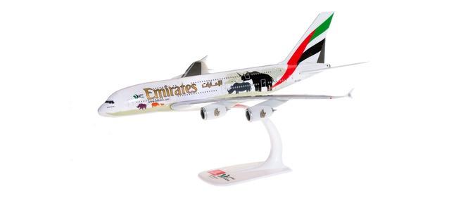Herpa 612180 Snap-Fit - Emirates Airbus A380"United for Wildlife"(No.2)