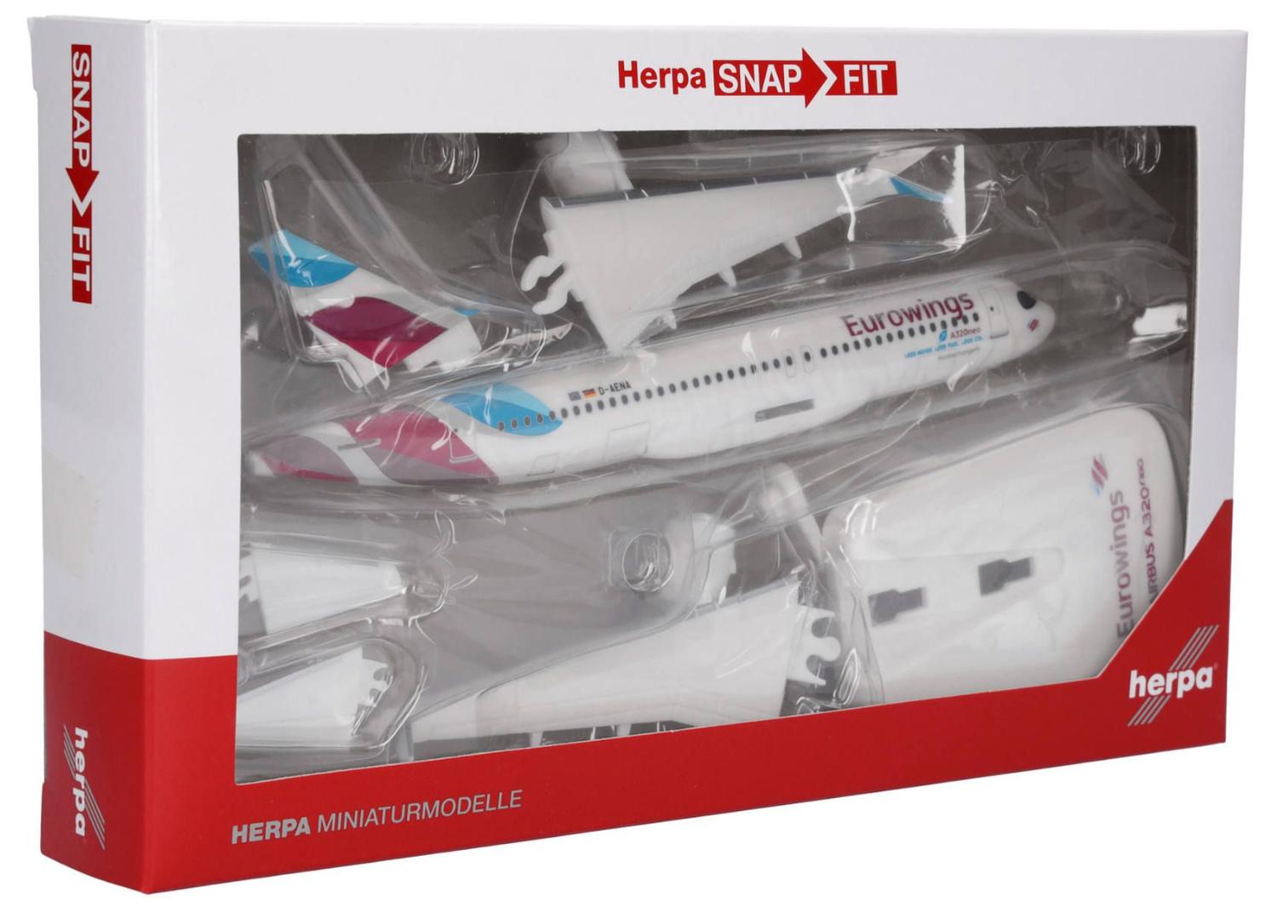 Produktbild Herpa SNAPFIT 613910 Eurowings Airbus A320neo - D-AENA 3 von 5