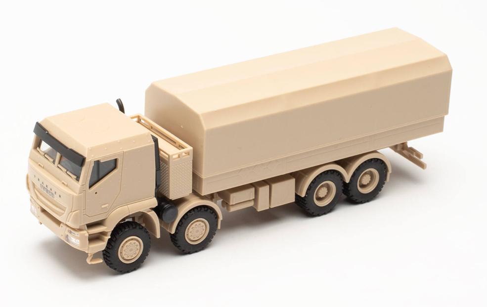 Produktbild Herpa 746984 Iveco Trakker 8x8 geschützt Pritschen-LKW sandbeige 4 von 4