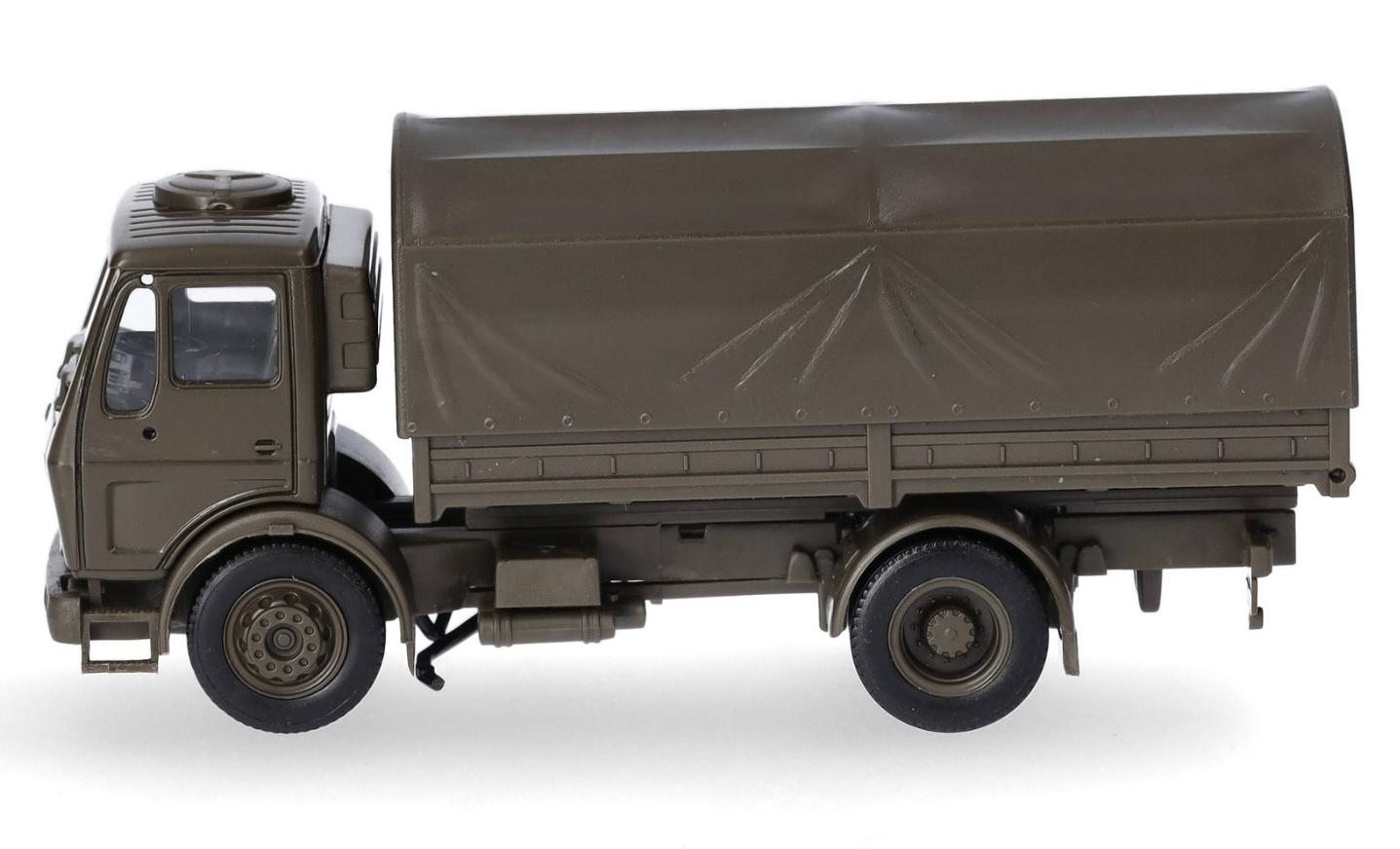 Produktbild Herpa TANKS 747073 1:87 Mercedes-Benz NG LKW 5t Pritschen-LKW mit Rundplane 2achs"Bundeswehr" 2 von 5