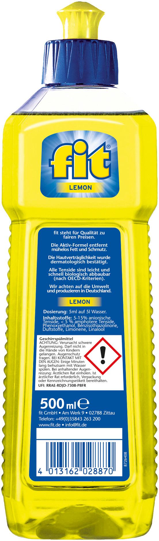 Produktbild fit Spülmittel Lemon 2 von 2