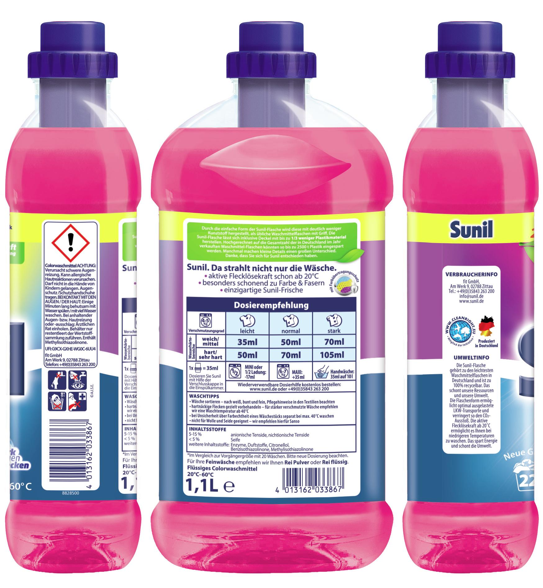 Produktbild Sunil Colorwaschmittel flüssig 22WL 4 von 4