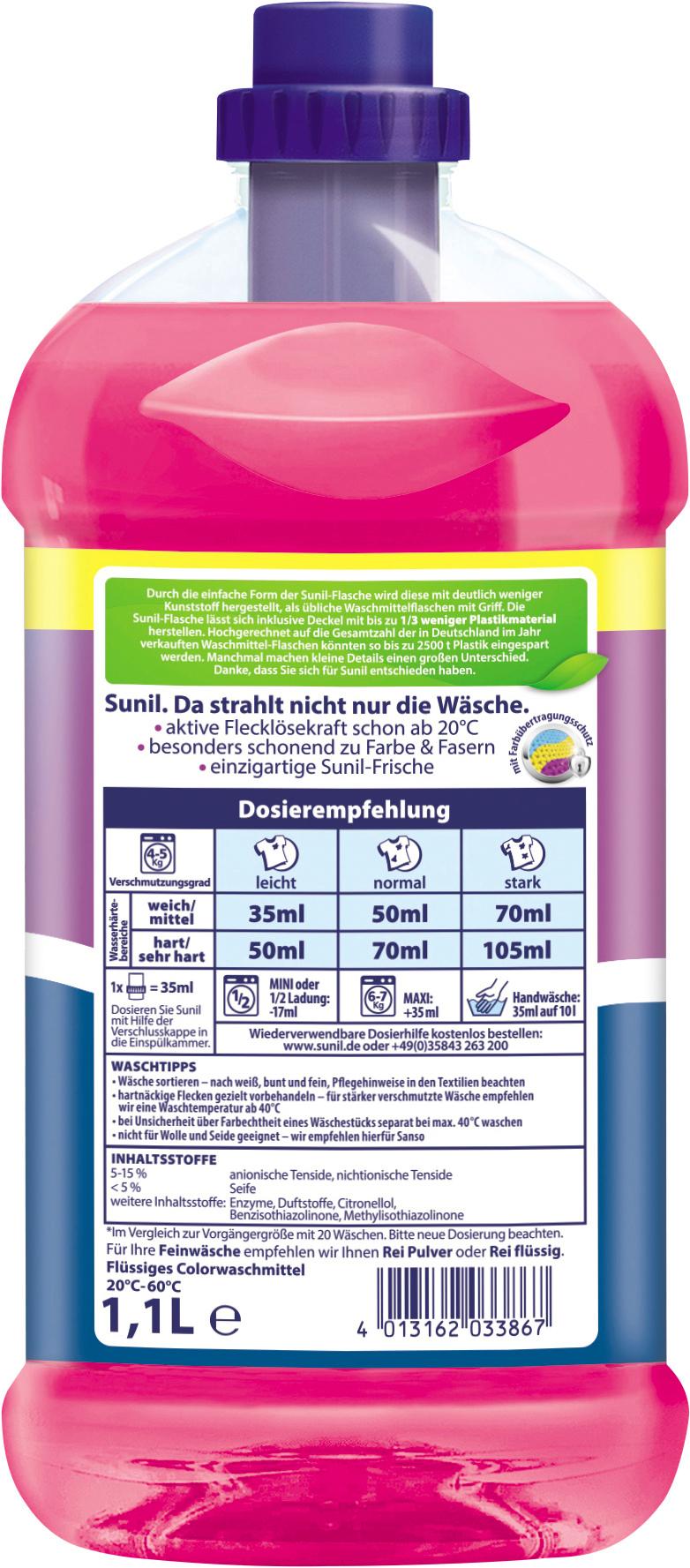 Produktbild Sunil Colorwaschmittel flüssig 22WL 2 von 4