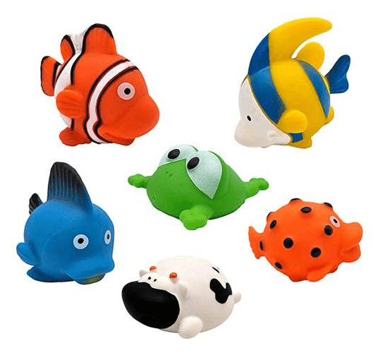 BECO - Laguna Beach Splash Diertjes „Quaks & Co“ – Wasserspielzeug Set mit 6 Spritzfiguren