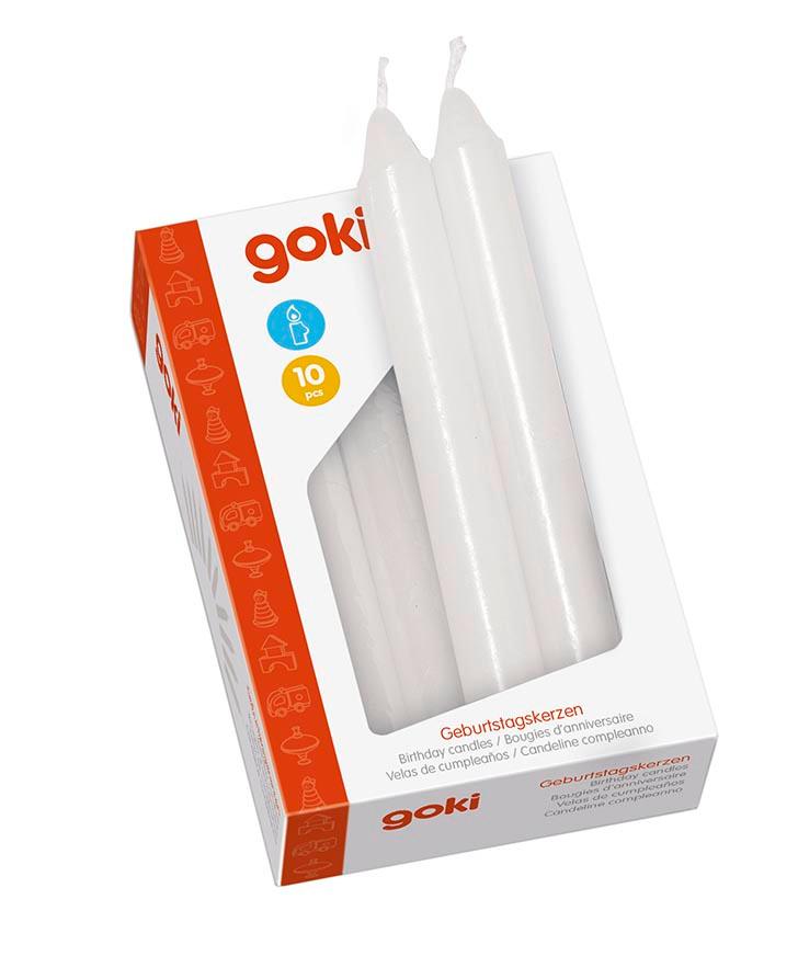 Goki Geburtstagskerzen-Set, (Inhalt: 10 Kerzen)