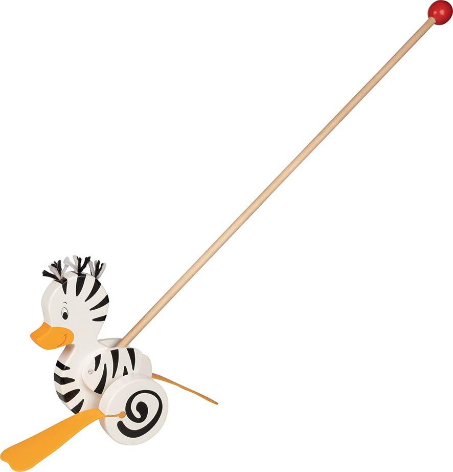 Goki Schiebetier Zebra-Ente  54959