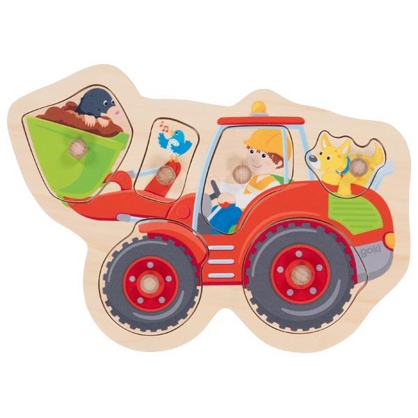 Goki Steckpuzzle Schaufelbagger