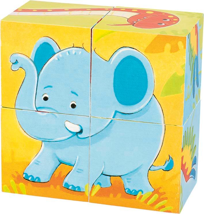 Goki Würfelpuzzle Wilde Tiere  57434