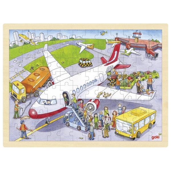 Goki Einlegepuzzle Auf dem Flughafen