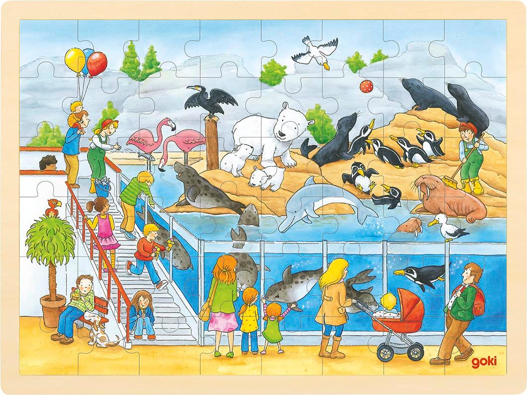 Goki Einlegepuzzle Ausflug in den Zoo  57744
