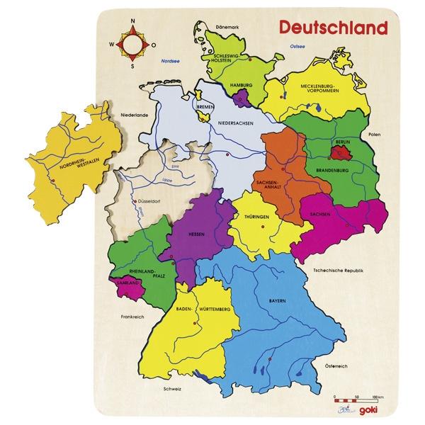Goki Einlegepuzzle Deutschland II
